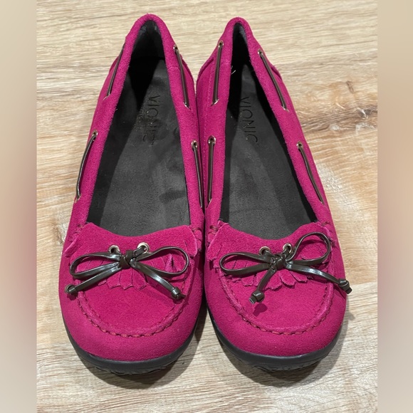 NEW Vionic | Pink Petaluma Suede Loafer Size 7.5 - Picture 2 of 9